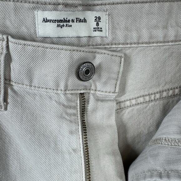 Abercrombie & Fitch NEW Women Denim Jean Midi Skirt Sz 29/8 High Rise Front Slit - Picture 5 of 12